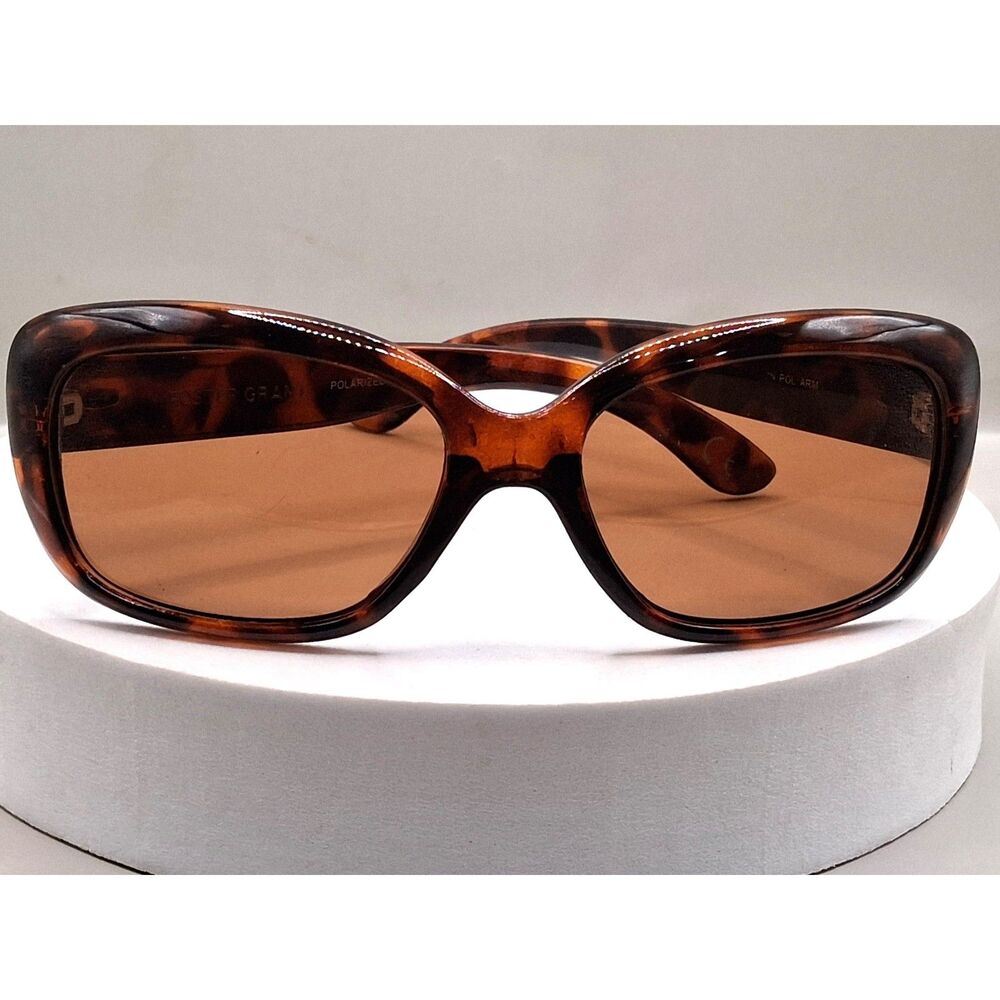 Foster Grant Election Women's Wrap Polarized Amber Brown Sunglasses